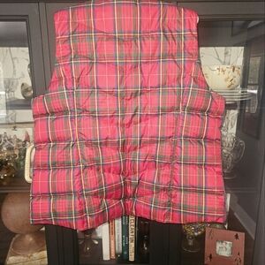 Lands End women's plaid vest.